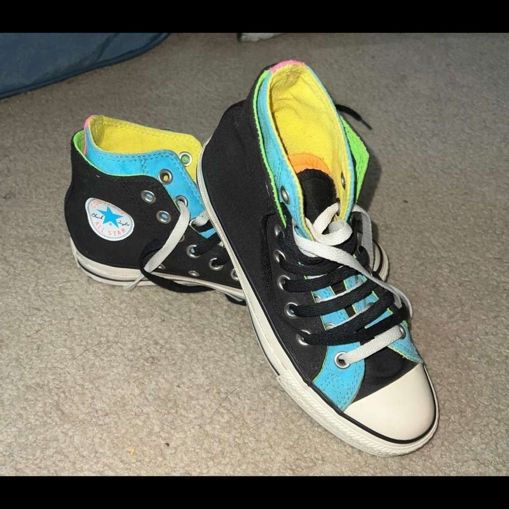 Converse Chuck Taylor High Top All Star Sneakers Black Multicolored
